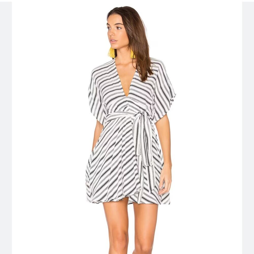 Faithful The Brand Cova Dress in Amsterdam Stripe Print Size 8